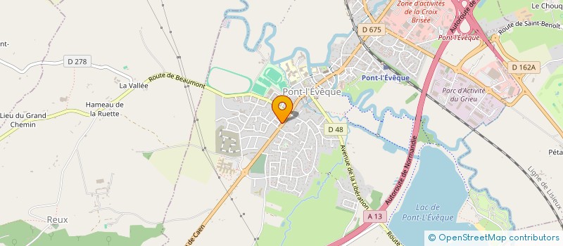 localisation de l'entreprise AU FIL DES ARTS  PONT L'EVEQUE