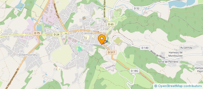 localisation de l'entreprise AU FIL DES CONTES  CREMIEU