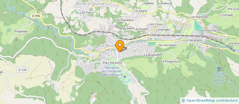 localisation de l'entreprise AU FIL DES PAGES à LA BOURBOULE