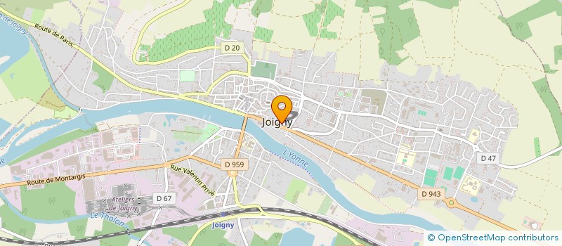 localisation de l'entreprise AU FIL DES PINCEAUX à JOIGNY