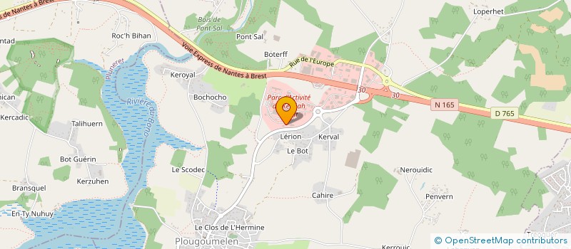 localisation de l'entreprise AU FIL DU BOIS 56 à PLOUGOUMELEN