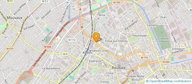 localisation de l'entreprise AU FOUNRIL DE STEPHANE  ROUBAIX