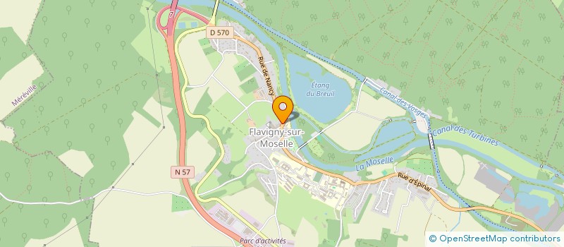 localisation de l'entreprise AU FOURNIL DE FLAVIGNY  FLAVIGNY-SUR-MOSELLE