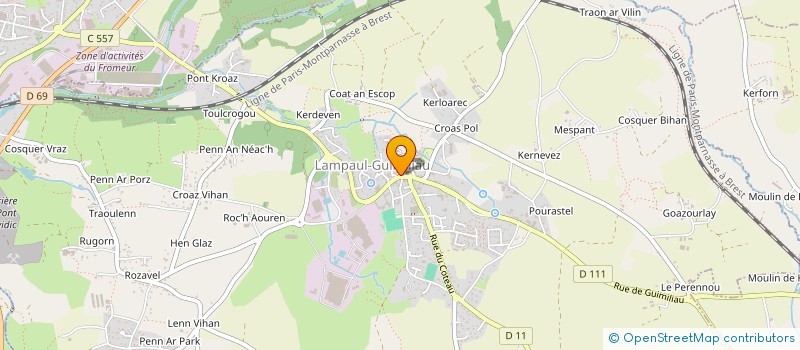 localisation de l'entreprise AU FOURNIL DES ENCLOS  LAMPAUL-GUIMILIAU