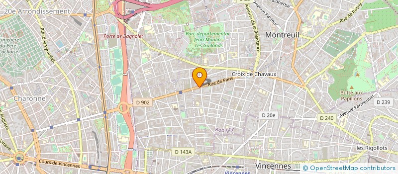 localisation de l'entreprise AU FOURNIL DU PANADERO à MONTREUIL