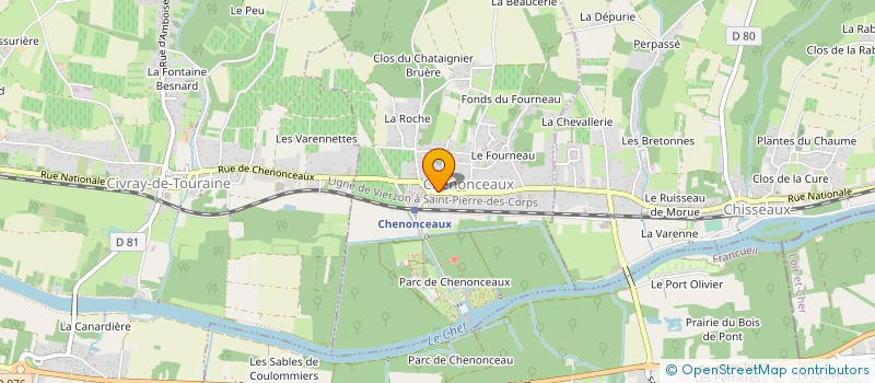 localisation de l'entreprise AU GATEAU BRETON  CHENONCEAUX