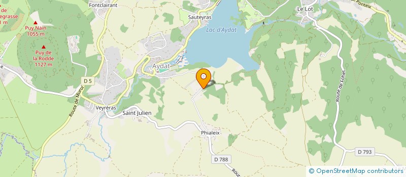 localisation de l'entreprise AU GITE SYLVESTRE  AYDAT