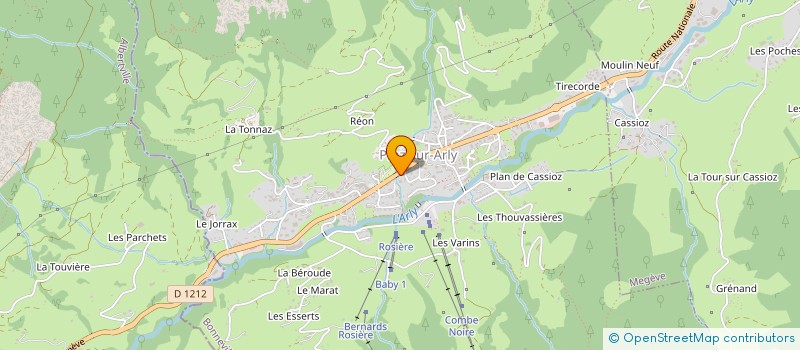 localisation de l'entreprise AU GOURMET DES MONTAGNES  PRAZ-SUR-ARLY