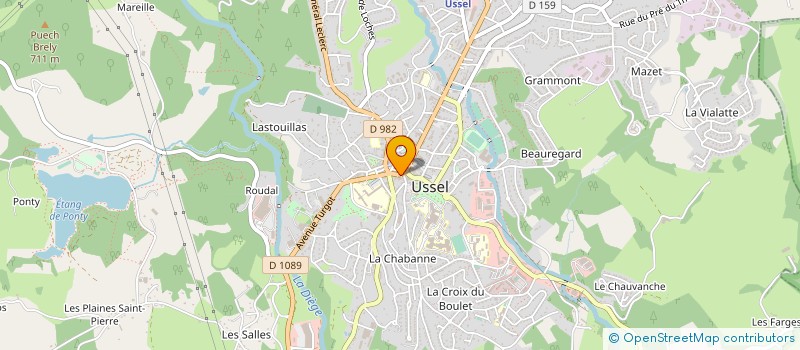 localisation de l'entreprise AU GOURMET USSELLOIS à USSEL