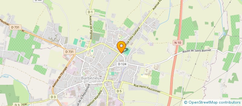 localisation de l'entreprise AU GRAIN DE MALICE à BARBEZIEUX-SAINT-HILAIRE