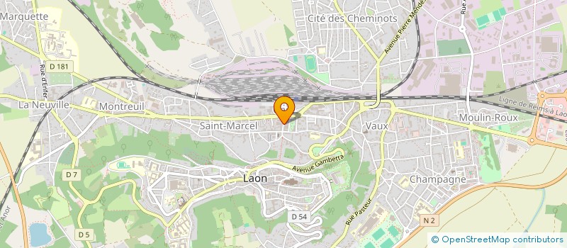 localisation de l'entreprise AU GRAND LARGE à LAON