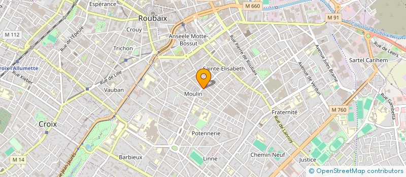 localisation de l'entreprise AU GRAND MARCHE COUVERT à ROUBAIX