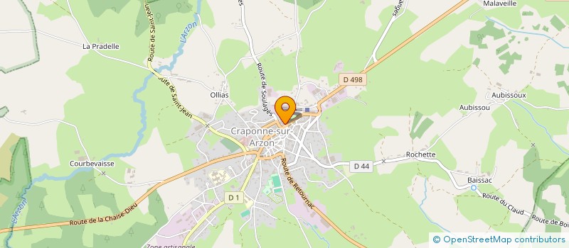 localisation de l'entreprise AU GRANGOUSIER  CRAPONNE-SUR-ARZON