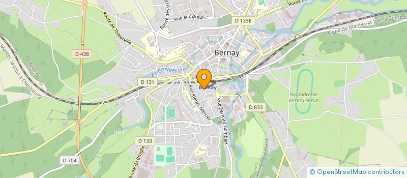 localisation de l'entreprise AU GRE DES ONDES  BERNAY