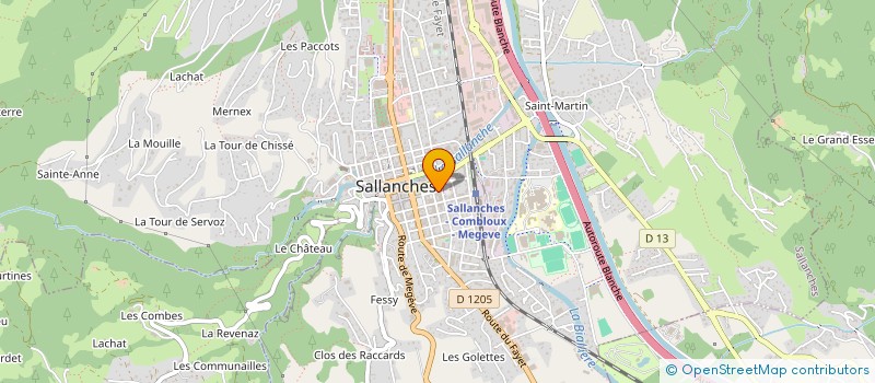 localisation de l'entreprise AU GRE DES PLANTES à SALLANCHES
