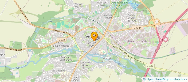 localisation de l'entreprise AU GRE DES VAGUES  SENLIS