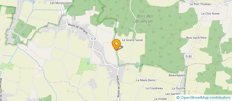 localisation de l'entreprise AU GRES DES JARDINS  LOIRE-AUTHION