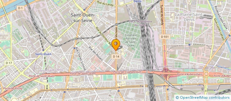 localisation de l'entreprise AU GROUPE DU BATIMENT à SAINT-OUEN-SUR-SEINE