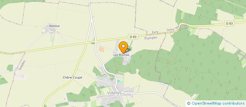 localisation de l'entreprise AU HANGAR  VIDELLES