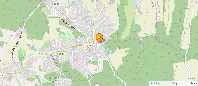 localisation de l'entreprise AU JARDIN D'ENROSA à BEAUCOURT