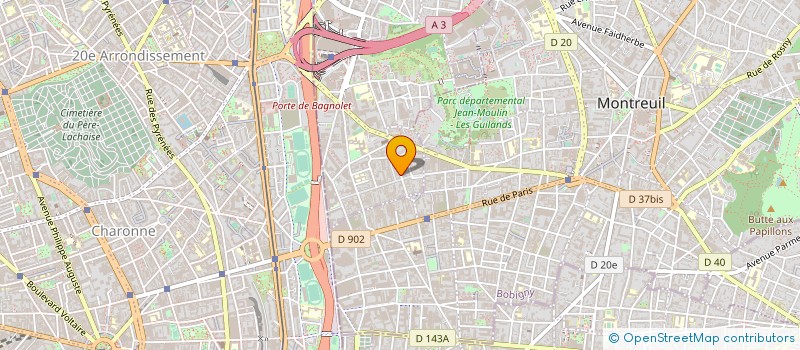 localisation de l'entreprise AU JARDIN DES COUTURES à BAGNOLET