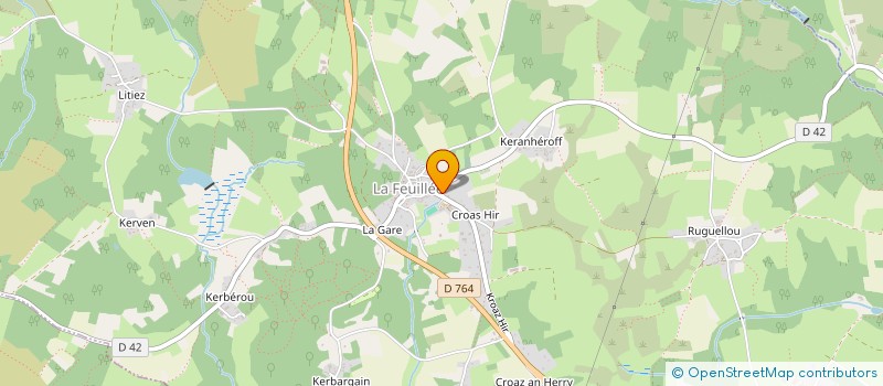 localisation de l'entreprise AU JARDIN DES LUTINS  LA FEUILLEE