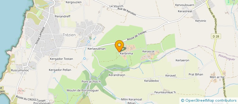 localisation de l'entreprise AU JARDIN DES MIRABELLES  PLOUARZEL