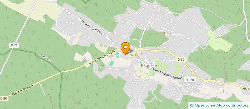 localisation de l'entreprise AU JARDIN DES OLIVIERS à REGUSSE
