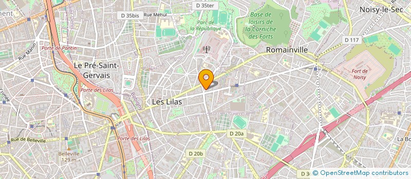 localisation de l'entreprise AU JARDIN DES ROSES  LES LILAS
