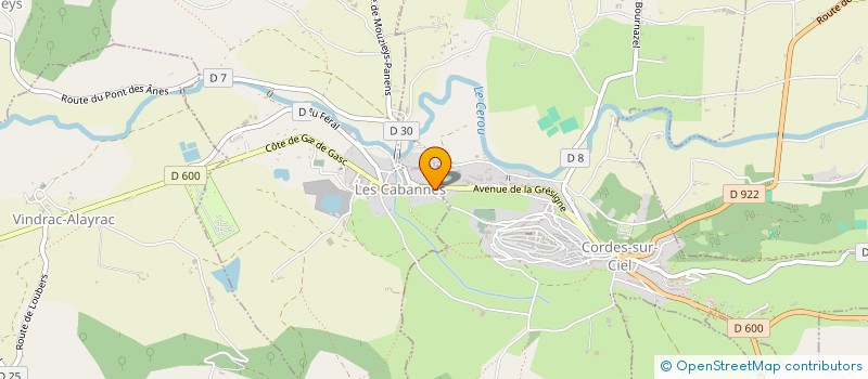 localisation de l'entreprise AU JARDIN DES SAVEURS  LES CABANNES