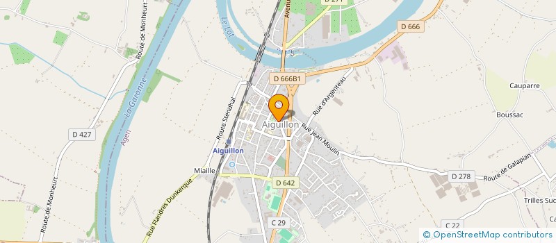 localisation de l'entreprise AU JARDIN FLEURI  AIGUILLON