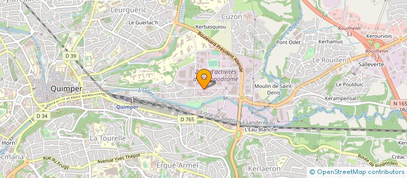 localisation de l'entreprise AU JARDIN SPACIEUX à QUIMPER