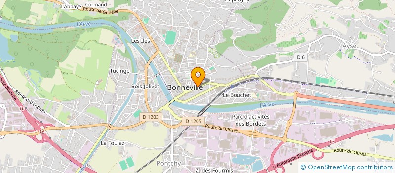 localisation de l'entreprise AU JORKYB'HALL  BONNEVILLE