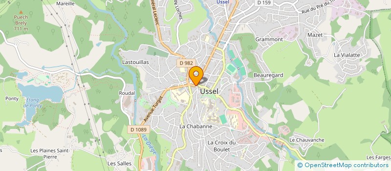 localisation de l'entreprise AU JOUET D'USSEL à USSEL