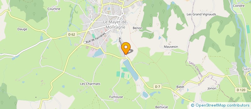 localisation de l'entreprise AU LAC DES MOINES  LE MAYET-DE-MONTAGNE