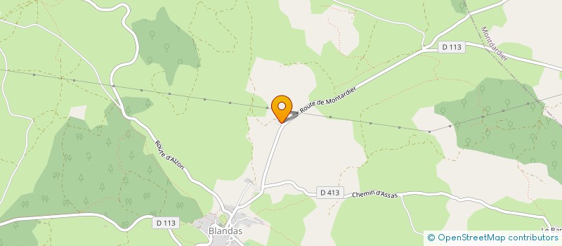 localisation de l'entreprise AU LIEVRE AMOUREUX  BLANDAS