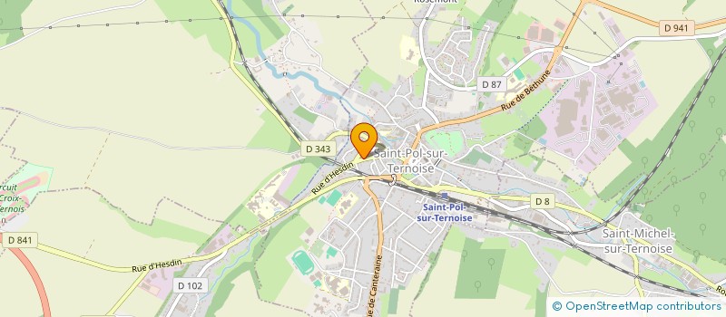 localisation de l'entreprise AU LION D'OR à SAINT-POL-SUR-TERNOISE