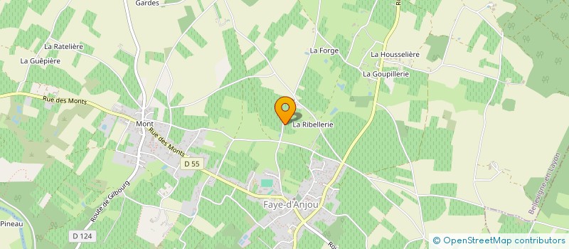 localisation de l'entreprise AU LOGIS DE LA BRUNETIERE  BELLEVIGNE-EN-LAYON