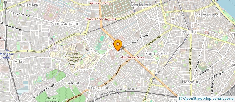 localisation de l'entreprise AU LONG COURS  BORDEAUX