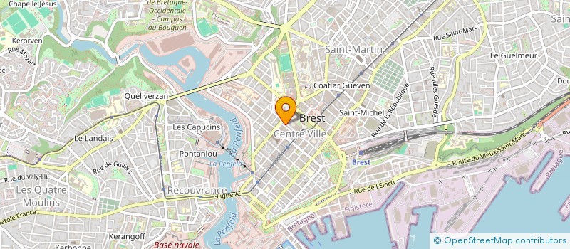 localisation de l'entreprise AU LONG COURS à BREST
