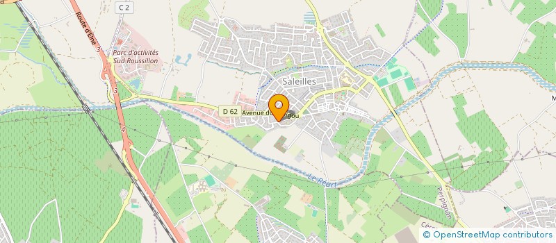 localisation de l'entreprise AU LONG DU REART  SALEILLES