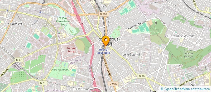 localisation de l'entreprise AU MARCHE DE LA GARE à ROSNY-SOUS-BOIS