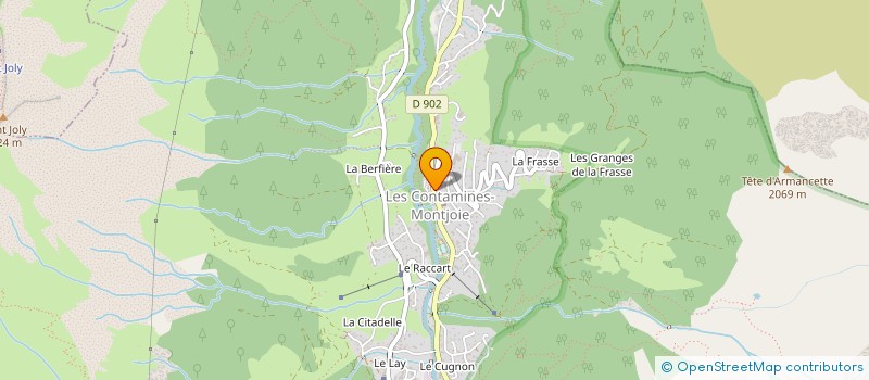 localisation de l'entreprise AU MAZOT GOURMAND à LES CONTAMINES-MONTJOIE