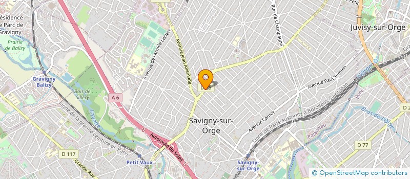 localisation de l'entreprise AU MENIL à SAVIGNY-SUR-ORGE