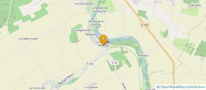 localisation de l'entreprise AU MOULIN DE BEAUVAIS  LIGRE