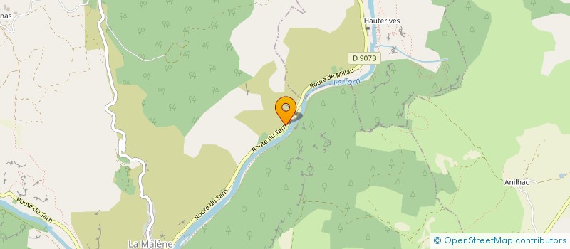 localisation de l'entreprise AU MOULIN DE LA MALENE  LA MALENE