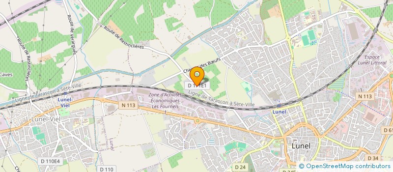 localisation de l'entreprise AU MOULIN DES SALLES  LUNEL-VIEL