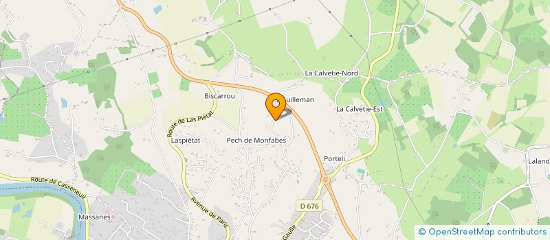 localisation de l'entreprise AU MOULIN DU BONHEUR  VILLENEUVE-SUR-LOT
