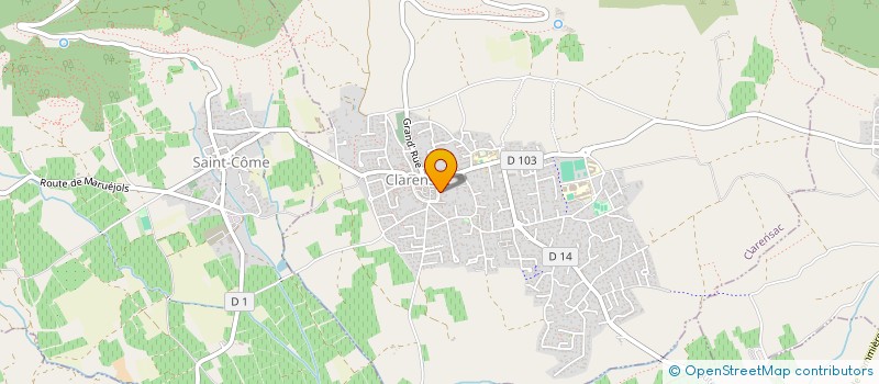 localisation de l'entreprise AU MURIER D'ESPAGNE  CLARENSAC