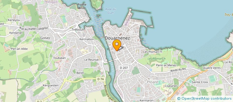 localisation de l'entreprise AU NID D'ABEILLES à DOUARNENEZ